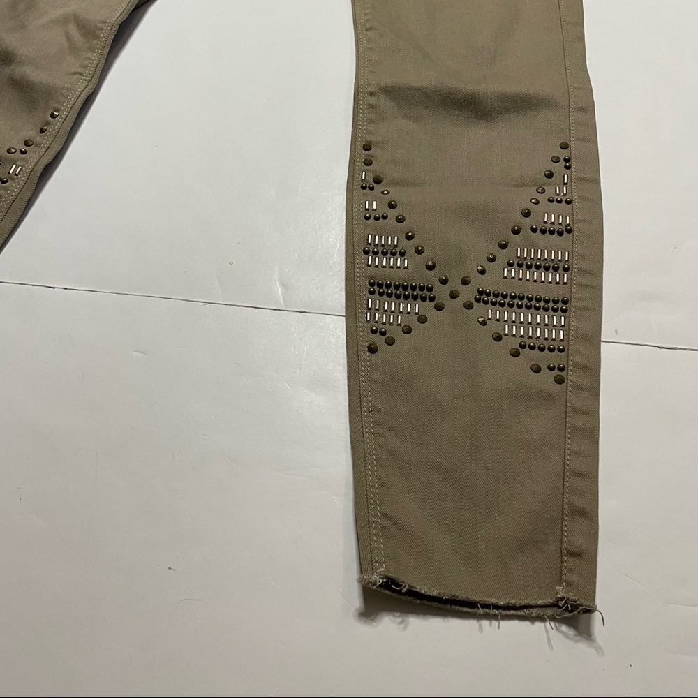 Black Orchid Los Angeles Studded Distressed Raw Hem Noah Ankle Fray Skinny Jeans - Picture 6 of 9